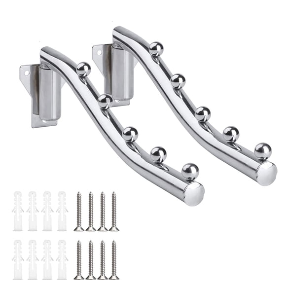 Billuyoard Colgador de ropa de montaje en pared de acero inoxidable, 2 pack/lote, para armario, baño, colgador de ropa montado en la pared Almacenamiento y organización del hogar 40cm