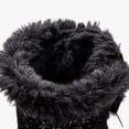 thumbnail image 4 of Weestep Girls Toddler Little Kid Warm Fur Winter Ankle Flat Snow Boot(7 Toddler, Bow Black), 4 of 7
