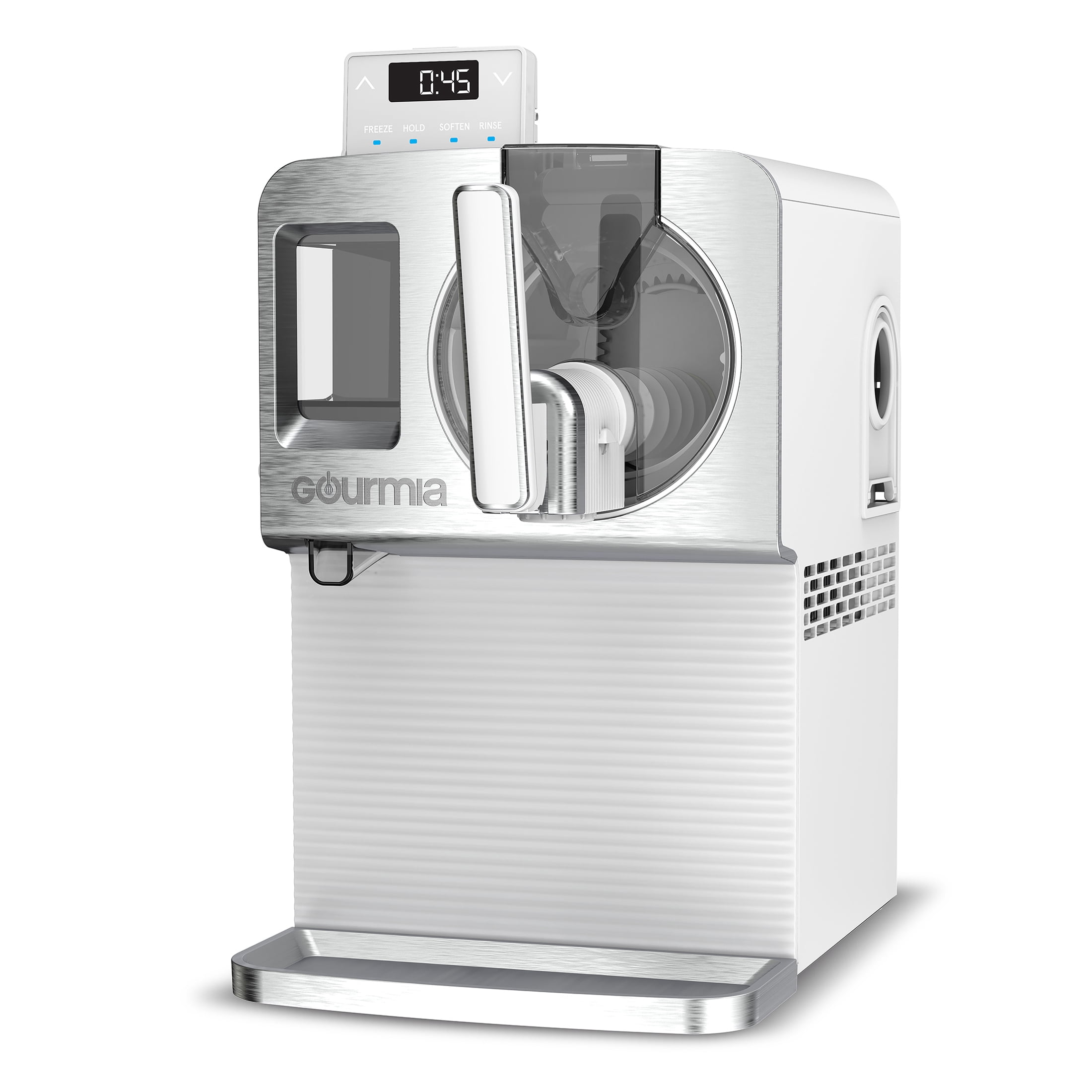 Gourmia 1-Liter Automatic Soft Serve Ice Cream & Frozen Drink Maker, White, Liter Automatic Soft Serve Ice Cream & Frozen Drink Maker