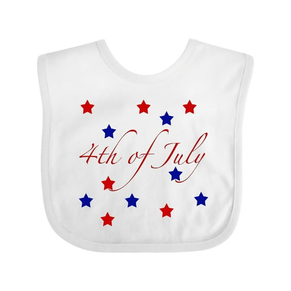 Inktastic 4th of July Stars Boys or Girls Baby Bib