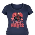 thumbnail image 3 of Marvel Deadpool - Valentine's Day Love Hurts - Maternity Scoop Neck Graphic T-Shirt, 3 of 5