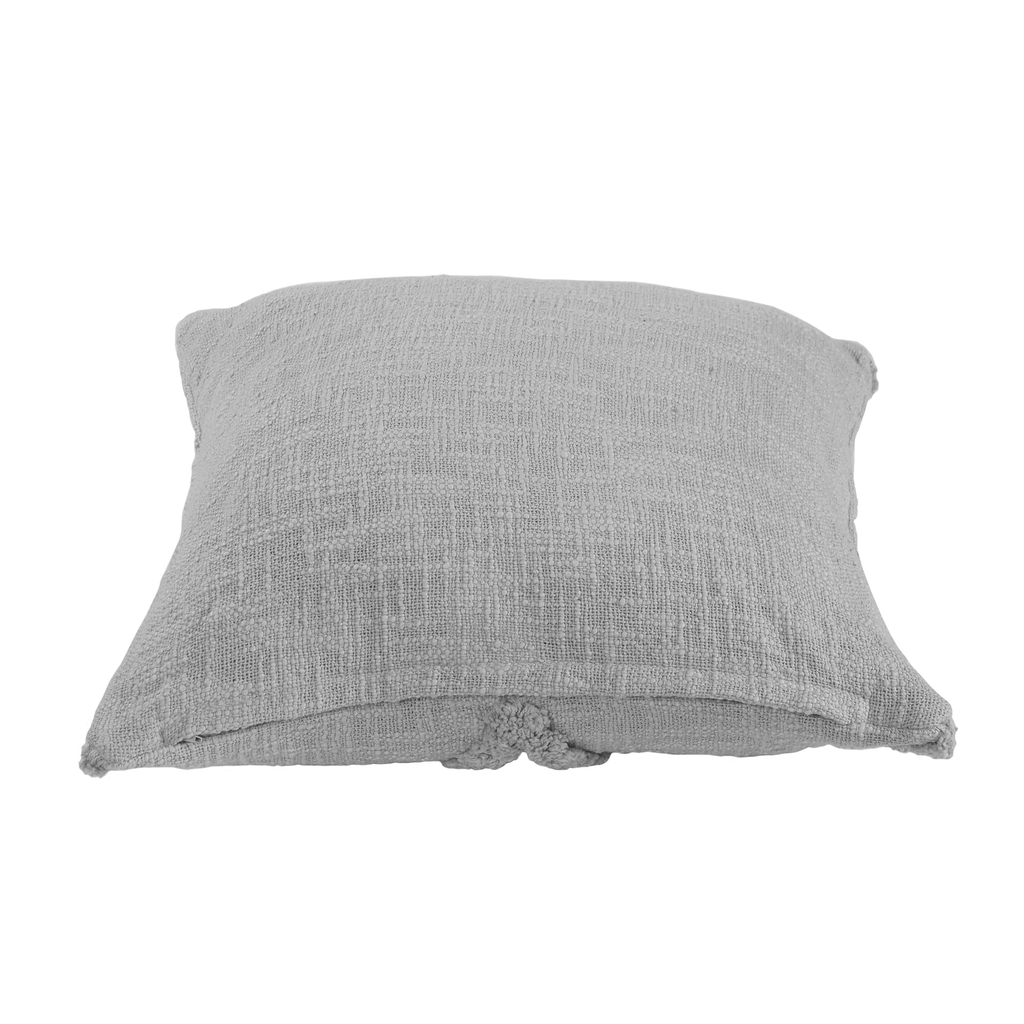 Laddha Home Designs Handwoven Geometric Diamond Square Throw Pillows - 18" - Gray - Set of 2