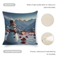 thumbnail image 4 of Snowman in Winter Forest at NightLinen toss pillowcase decoration pillowcase gifting preferred 20x20 inch cushion cover 2 sets sofa pillowcase sofa bedroom living room car, 4 of 6