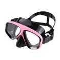 thumbnail image 3 of Máscara de buceo panorámica de amplio campo de visión, equipo de respiración para snorkel, gafas de natación para deportes acuáticos, buceo y . Rosa negro, 3 of 8