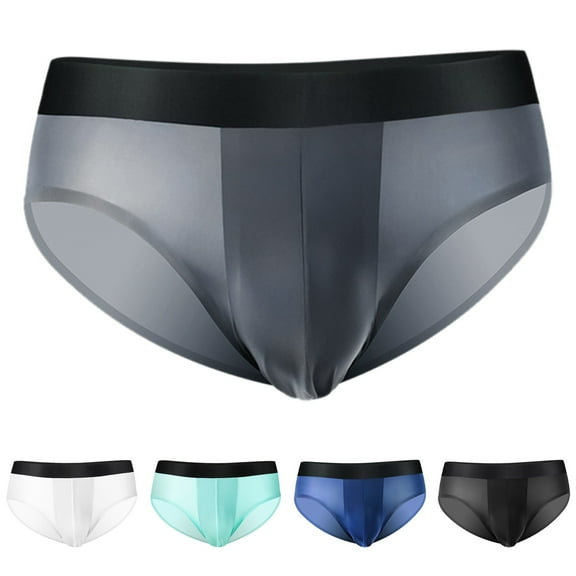 ZestMode 5 Pack Men's Boxer Briefs Underwear Briefs Boxer Shorts Trunks Underwear Male Ice Silk Traceless Underwear Triangle Pants With U Bag Sexy Breathable Low Waist Soft Boxer Cotton Underwear