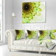 thumbnail image 2 of Designart Light Green Digital Flower Petal Close up - Floral Throw Pillow - 16x16, 2 of 4