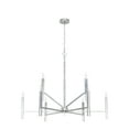 thumbnail image 2 of Hunter - Sunjai 9-light Brushed Nickel, Extra Large Chandelier, Dimmable, Formal Style, Candle Shaped, for Bedrooms, Dining, Living Rooms - 19520, 2 of 8