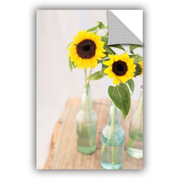 ArtAppealz Elena Ray "Sunflowers In A Bottle" Removable Wall Art