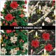 thumbnail image 4 of 24 piezas de adornos de flores navideños adornos de árbol de Navidad decoraciones navideñas, 4 of 5