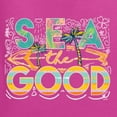 thumbnail image 6 of Wild Bobby Sea The Good Surfboard Sun Rise Good Vibes Nature Lover Women Graphic Tee, Fuschia, Large, 6 of 6