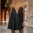 thumbnail image 2 of Vestido de playa para damas Vestido elegante con escote en V profundo Vestido sexy con dobladillo con volantes y correa de espagueti FLhrweasw Nuevo, 2 of 7