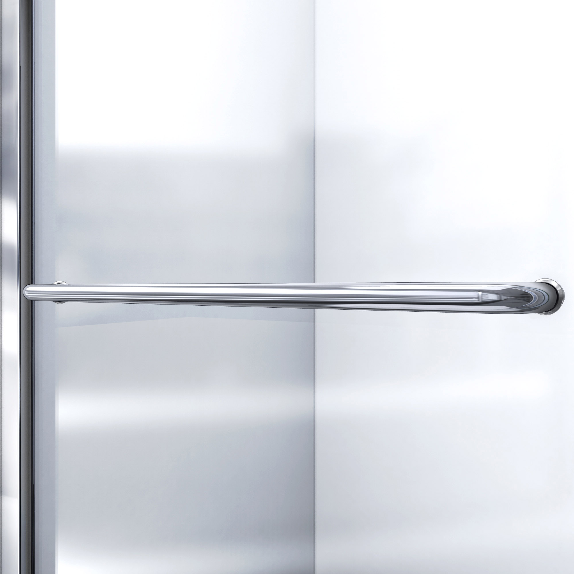 DreamLine Infinity-Z 56-60 in. W x 60 in. H Clear Sliding Tub Door in Brushed Nickel with White Acrylic Backwall Kit - image 8 of 14