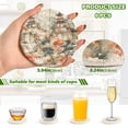 thumbnail image 2 of Yayeee 6 PCS Drink Coasters with Holder Set Woven Absorbent Round Tabletop Hot Pad, Mountain Pattern, 2 of 7