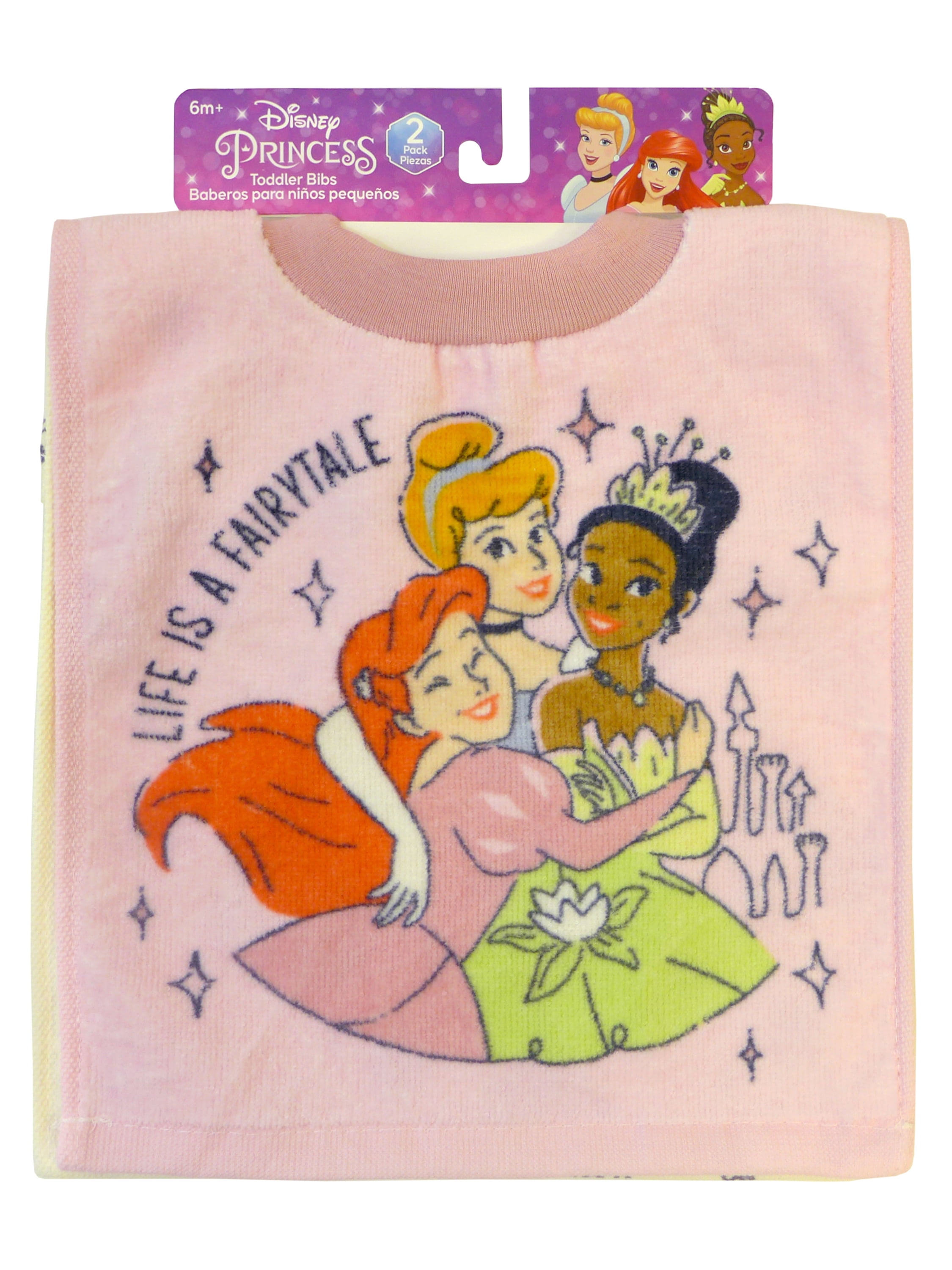 Disney Princess Baby Pullover Bibs, 2-Pack