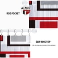 thumbnail image 4 of Red Kitchen Sheer Curtain Tiers and Valances Set of 3PC - Artistic and Fashionable Decor for Black Abstract Kitchen Windows, 4 of 5