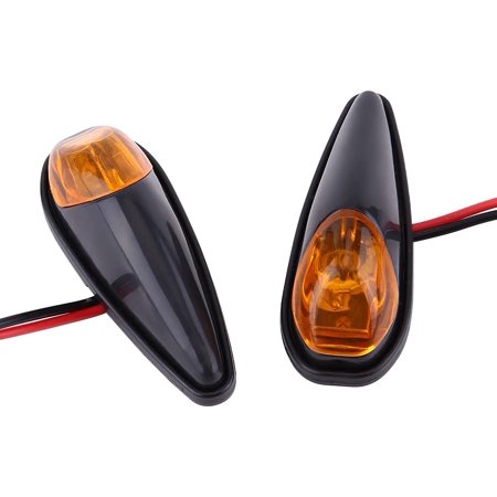 2 Pcs Triangle LED Turn Signal Lights – 12V Flush Mount, Black, For Motorcycles & Scooters