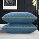 thumbnail image 1 of Fiudx Almohada Hotel Collection, Núcleo de Terciopelo de Plumón Premium, Diseño Suave y con Buen Soporte, Ideal para Dormir de Lado o Boca Arriba, Confort de Lujo, Blanco, Azul, Gris, Tamaño 48 X 74, 1 of 6