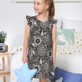 thumbnail image 4 of Fotbe Bicycles Parts Vestido de Dormir para Niñas de 3 a 10 Años, Mangas Cortas, Estilo Princesa, Pijama Camisón con Mangas Voladas-Small, 4 of 6