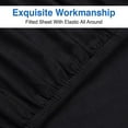 thumbnail image 4 of Flannel Fitted Bottom Sheet 100 Percent Cotton Double Brushed Flannel -170 GSM Heavyweight, Deep Pockets & All Around Elastic Black - Full, 4 of 5