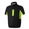 thumbnail image 3 of Men's Big & Tall Short Sleeve Zip Up Cycling Jacket, Mock Neck Performance Utility Work Vest, Color Block Outdoor Activewear Top with Zipper Pockets for Hiking, Running & Fitness, 3 of 3