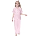 thumbnail image 2 of Conjunto de pijama Umeyda Satin para niñas de manga corta y pantalones 9-10Y, 2 of 7