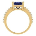 thumbnail image 4 of 2.48ct princess cut blue tanzanite 18k yellow gold Bridal Wedding Engagement Promise Anniversary Ring for Women size 7, 4 of 7