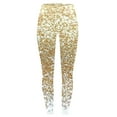 thumbnail image 5 of ClodeEU Women's Sparkly Printed Leggings,High Waisted Shiny Leggings Pant,Trendy Legging Yellow 01,Womens Plus XXL, 5 of 7