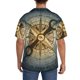 thumbnail image 3 of Balery Vintage Compass Camisa Casual de Manga Corta con Botones para Hombre, Texturizada, Estilo Cubano, para Playa, Verano-Medium, 3 of 5