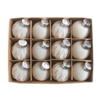 KOYPTL 12pcs 2.36In Velvet Christmas Ornaments Ball Set,Shatterproof Flocked Christmas Tree Porch Lawn Yard Ornaments Hanging for Holiday Wedding Party Christmas Baubles Decorations