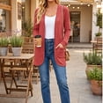 thumbnail image 6 of Womens Cardigan Lightweight Long Sleeve Knit Cardigan Sweaters Fall Casual Open Front Shirts Red,XL, 6 of 9