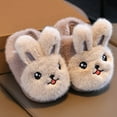 thumbnail image 3 of XIMIN Toddler Girl's Bunny Fluffy Lining Slippers Cute Cartoon Soft Sole Baby Comfortable Cotton Slippers with Back Strap Winter Warm Non-Slip Slides, 3 of 5