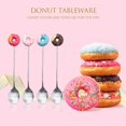 thumbnail image 2 of 4 cucharas de acero inoxidable para revolver, lindas cucharas para café con forma de donut, mini cucharas para postre con forma de donut, helado, té y azúcar, 2 of 4