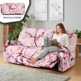 thumbnail image 3 of COEQINE Recliner Couch Cover Soft 3 Seater Reclining Sofa Cover 8 Pieces Stretch Recliner Slipcover Breathable Furniture Protector Home Living Room Decor, Pink Butterfly Plum Blossom, 3 of 8