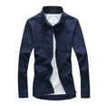 thumbnail image 2 of pstuiky camisetas camisas para hombre, Camiseta informal de manga corta con botones y solapa de color liso para hombre camisas casuales para hombre xxl, 2 of 3