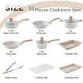 thumbnail image 2 of Caannasweis 13 Piece Nonstick Aluminum Cookware Set with Bakeware, Granite-Inspired, 2 of 7