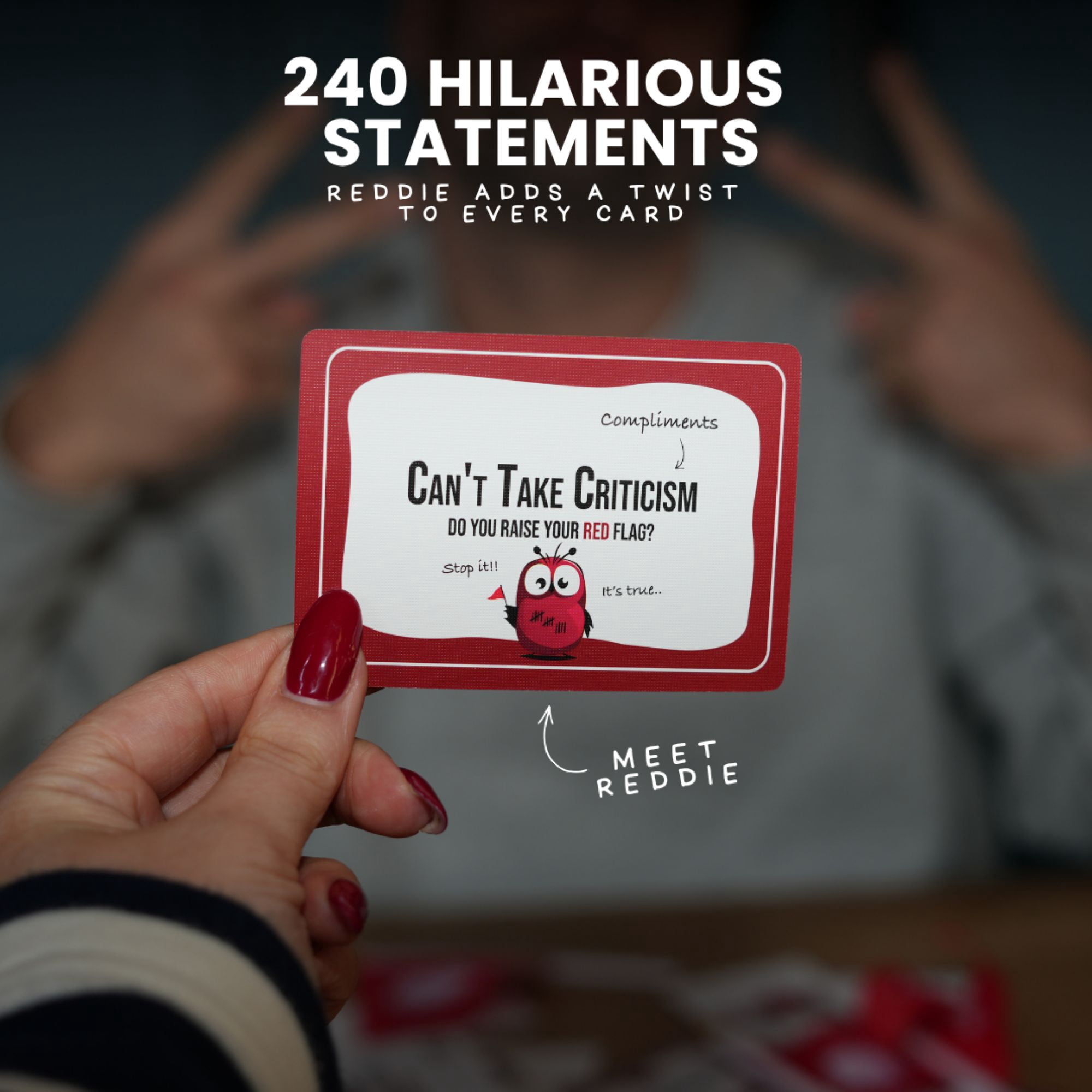 Raise Your Red Flag Party Card Game for Ages 14+, from Asmodee
