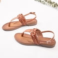thumbnail image 4 of Ataiwee Women's Flat Slide Sandals - Classic T-strap Ankle Strap Comfort Thong Flat Summer Sandals., 4 of 6