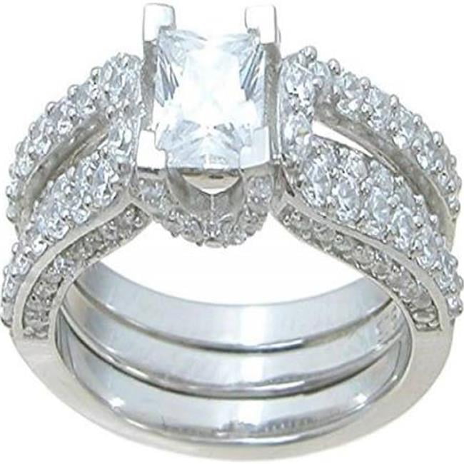 Plutus kkRS6836A Sterling Silver Interlocking Wedding Ring
