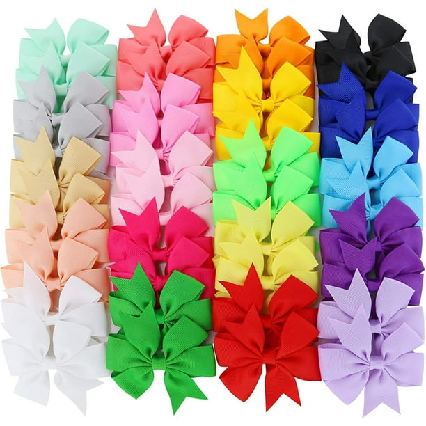 40 piece boutique grosgrain ribbon pinwheel hair bows hotsell