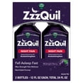 thumbnail image 3 of (3 pack) ZzzQuil Liquid, Pain Reliever, Sleep Aid, Acetaminophen 1000mg, Diphenhydramine 50mg HCI, Midnight Berry Flavored, 2 Pack, 24 FL OZ, 3 of 12