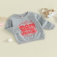 thumbnail image 3 of Hooded Sweatshirt for Baby Kids  with Long Sleeve Crew Neck and Letters Print, 3 of 9
