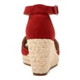 thumbnail image 2 of STYLE & COMPANY Womens Red Ankle Strap Comfort Seleeney Round Toe Wedge Buckle Espadrille Shoes 6 M, 2 of 3
