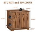 thumbnail image 6 of LEFHDA 24" Large Square End Table with Storage — Mid Century Modern Sofa Side Table, Nightstand with Doors/Drawer & Adjustable Shelf for Living Room, Bedroom, Office, 6 of 10