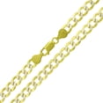 thumbnail image 1 of 14K Gold Plated Sterling Silver Cuban Pave Chain Necklaces 3MM-10.5MM, Solid 925 Italy, Next Level Jewelry, 1 of 7