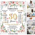 thumbnail image 3 of 30th Birthday Gifts For Women, Throw Blanket For 30th Birthday, 30th Birthday Decorations, 50"x60" Soft Flannel Blanket, 30th Birthday Gift for Her, Wife, Sister, Friend, 3 of 6
