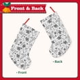 thumbnail image 2 of Salouo Hand Drawn Snake Print Christmas Decorations Stockings 1 Pack 18'' Xmas Stockings Holiday Stocking Personalized Farmhouse Decor for Home Family Party Tree, 2 of 7