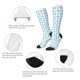 thumbnail image 3 of Balery Blue and White Squares Calcetines novedosos Calcetines deportivos Calcetines hasta la rodilla Calcetines de algodón Calcetines originales y geniales, 3 of 6