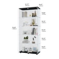 thumbnail image 2 of 5-Tier Glass Display Cabinet, Curio Cabinets with 5 Shelves Double Door, Tempered Glass Floor Standing Glass Bookshelf, for Display Glass Showcase Collectibles for Living Room, Bedroom, 2 of 6