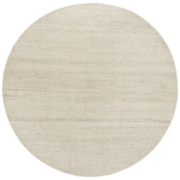 SAFAVIEH Natural Fiber Clara Solid Area Rug, Ivory, 4' x 4' Round