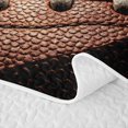 thumbnail image 5 of Manfei Cartoon Football Quilt King, US Flag Sport King Coverlet Set, Red White Blue, Black Reversible 3pcs, 1 Bedspread and 2 Pillowcases, 5 of 7